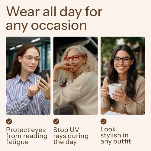 Image of Gaoye Reading Glasses Blue Light Blocking, Spring Hinge Readers for Women Anti Glare Filter Lightweight Eyeglasses (5-Pack Mix Color 2, 1.75)