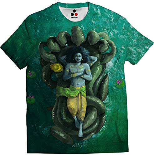 Image of STAND OUT All Over Printed Shiva, Krishna, Hanuman, Kali, Ram and Ravana, Ramayan, Bagavath Githa, Buddha Religious, Spiritual, Hindu Gods T-Shirts