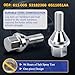 611-005 20pcs M12*1.25 Chrome Wheel Lug Bolts,25mm Thread Length 19mm Hex 2.4 inch Length for 14-23 Jeep Cherokee, 18-23 Compass, 15-23 Renegade, 15-17 Chrysler 200, 13-16 Dodge Dart 6511051AA