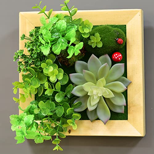 HGJH 人工多肉植物 ミニ 壁掛け 観葉植物 20*20cm フェイクグリーン 飾り インテリア 植物鉢植え 癒やし空間 フラワー7 ガーデニング お世話不要 造花 おしゃれ リビング ダイニング 玄関 キッチン トイレ ナチュラル 寄せ植え 植木鉢 プ