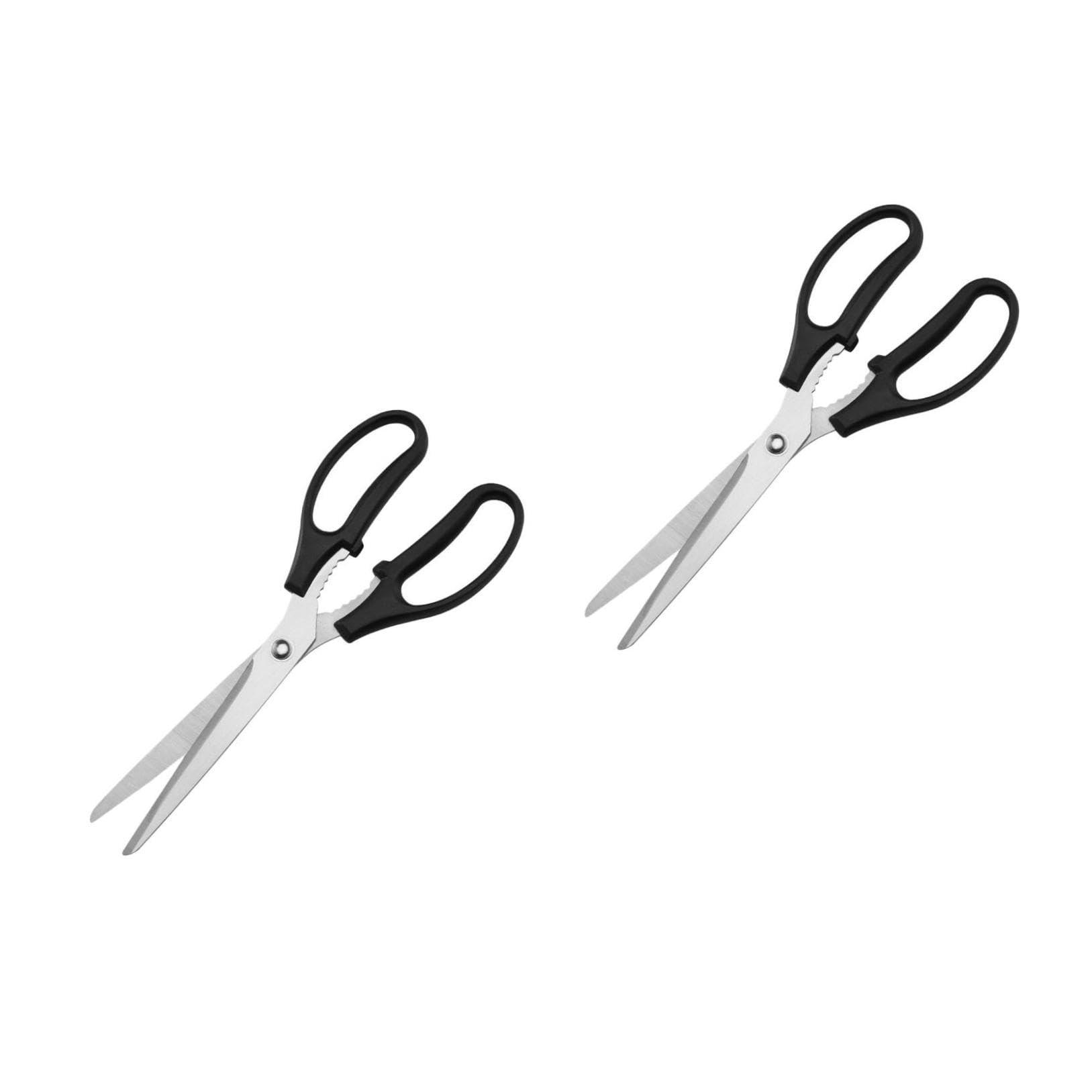 Ciieeo 2pezzi Forbici Da Cucina Acciaio Inossidabile Utensile Multifunzionale Per Pesce e Per Cucina Domestica e Barbecue Nero