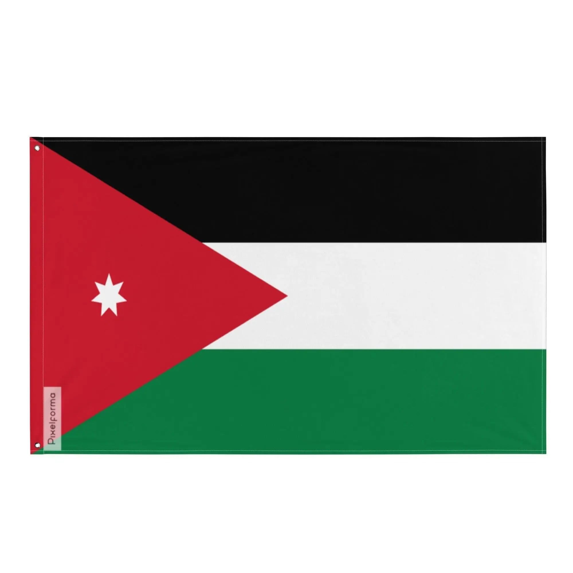 Drapeau Jordanie 4 œillets Pixelforma en toile polyester extérieure