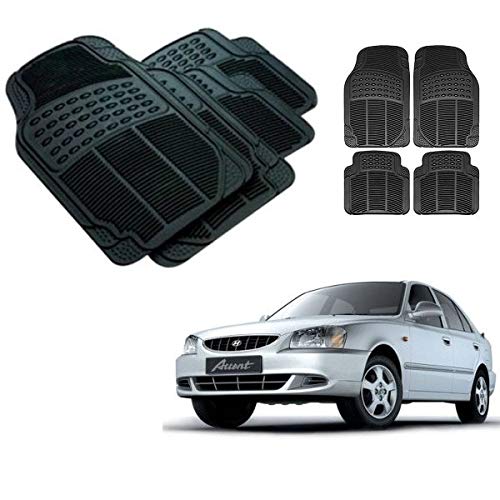 Trigcars Carpet Black Car Floor/Foot Mats for Hyundai Accent Amazon