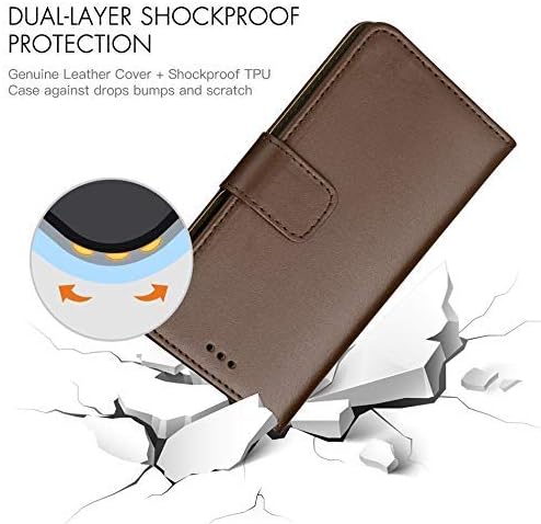 ameego Genuine Leather Bookcase for iPhone 11 Premium authentic Genuine Leather Wallet case with Magnetic, Kickstand - Image 4