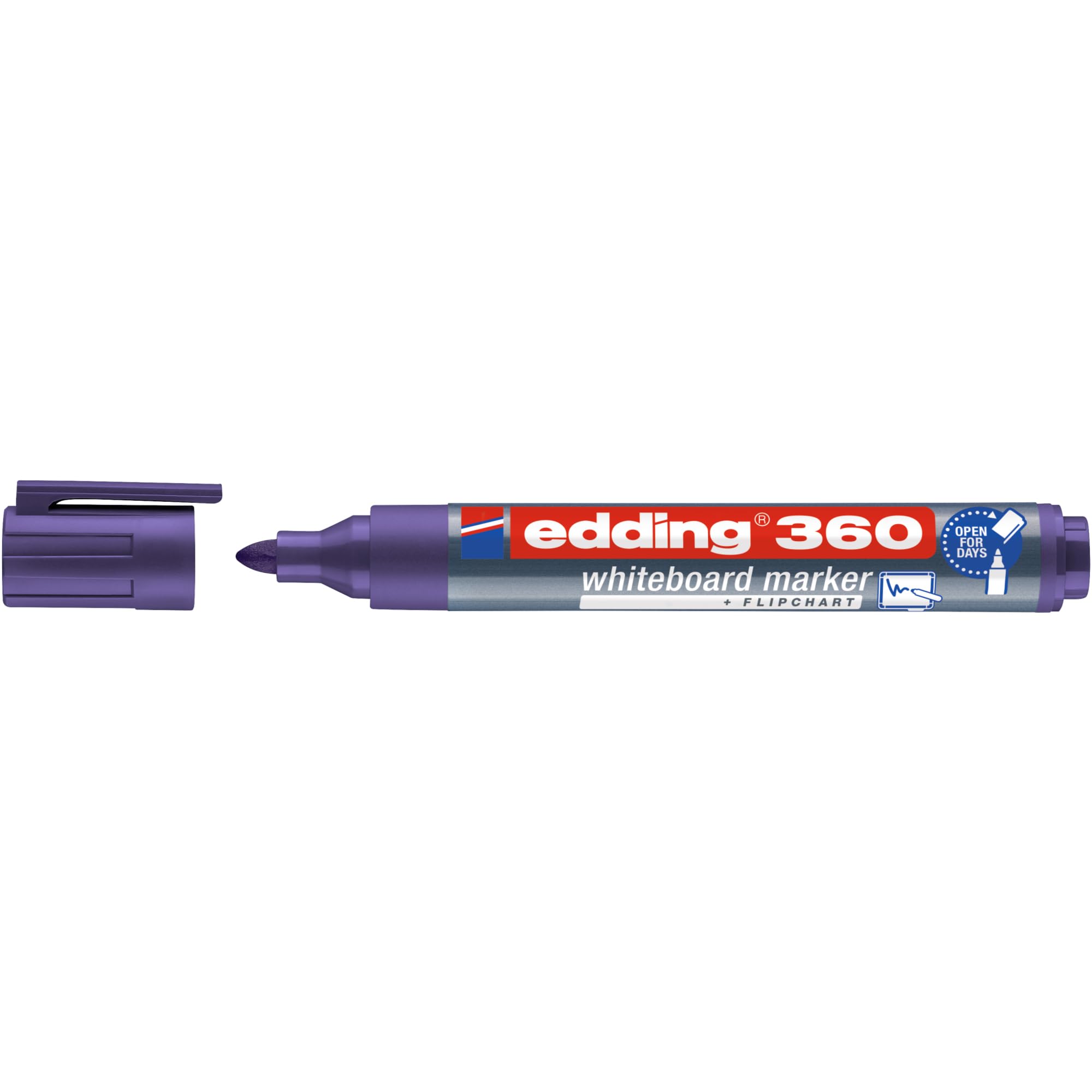 Edding 360 Whiteboard Marker - Purple / Single - Refillable Marker Pen