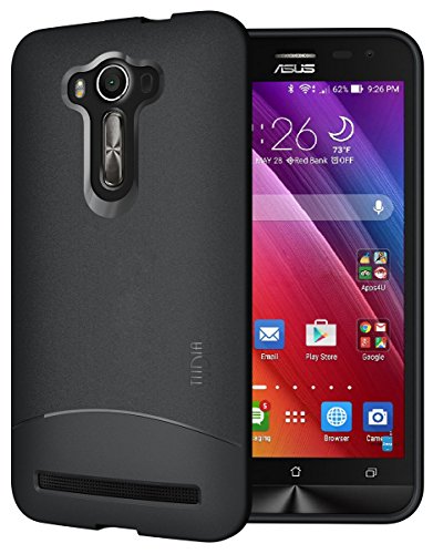 TUDIA Full-Matte Arch TPU Bumper Protective Case Compatible with ZenFone 2 Laser 5.5 Inch (ZE550KL) [Not Compatible with ZE601KL 6.0 Inch] (Black)