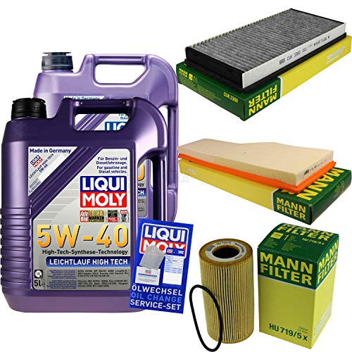 BESTPRICE Inspektionspaket – Ölfilter, Luftfilter, Innenraumfilter & 5L Motoröl 5W-40