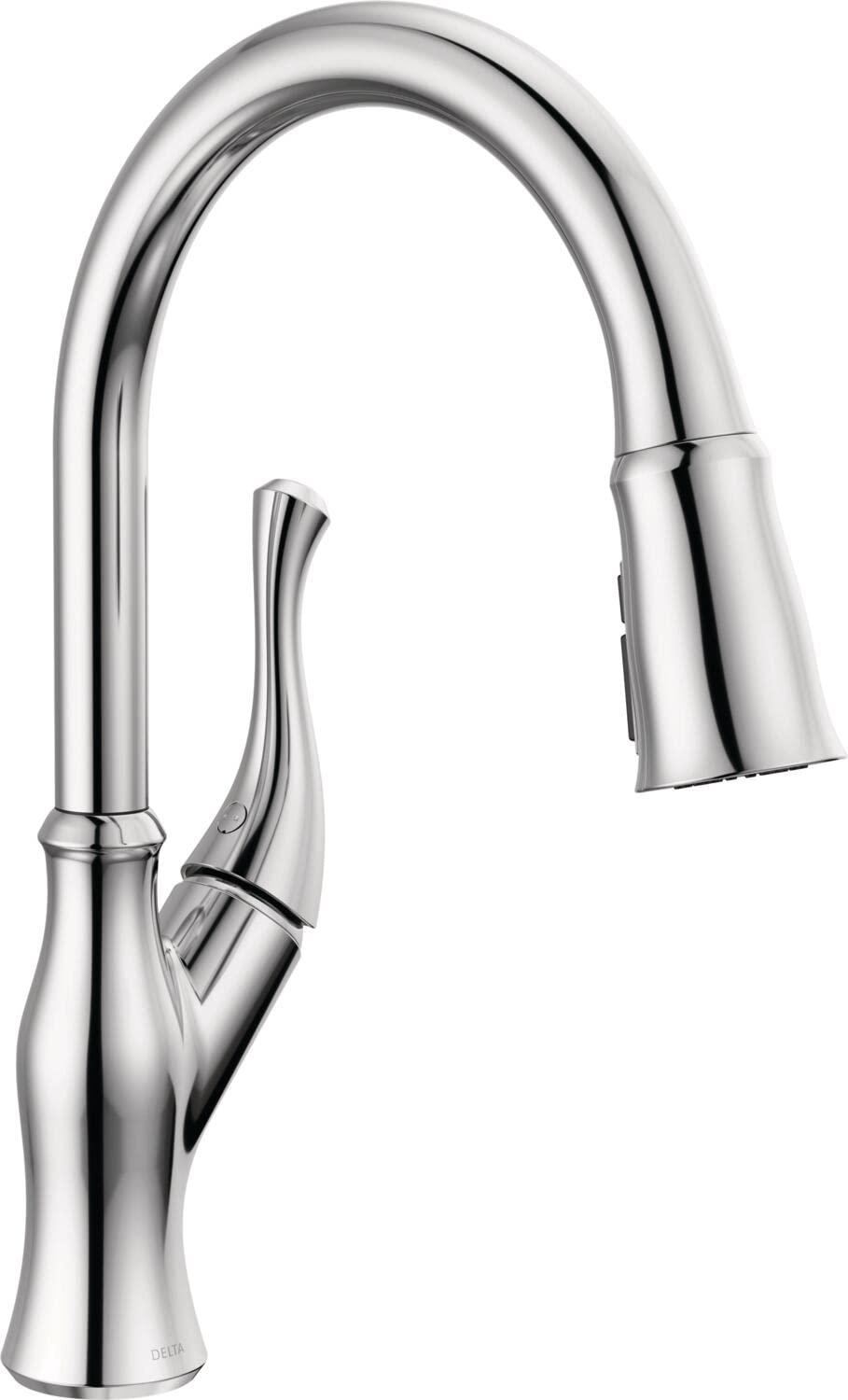 Delta Ophelia Chrome Kitchen Faucet with Pull Down Sprayer, Modern