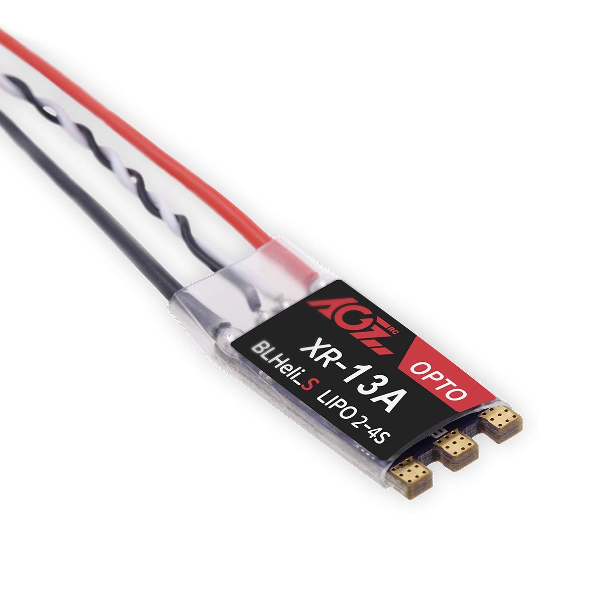 AGFRC 13A ESC Brushless DSHOT600 BLHeli_S 2-4S Lipos Electronic Speed Controller for FPV QAV Drone Multirotor Quadcopter (XR-13A)