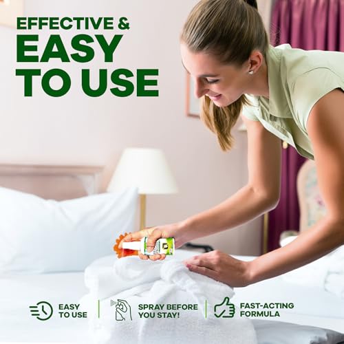 Eco Defense Spray para percevejos de cama tamanho de viagem - aprovado pela TSA 85 g - Essenciais de