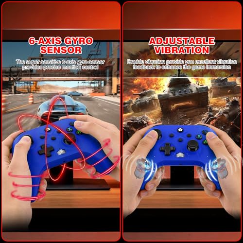 Image of Dinosoo 2 Pack Wireless Controller - Turbo, Macro, Hall Trigger, Dual Vibration - Compatible with Xbox One, Series X|S, PC - 3.5mm Audio Jack, Built-in Battery, 2.4GHz Adapter