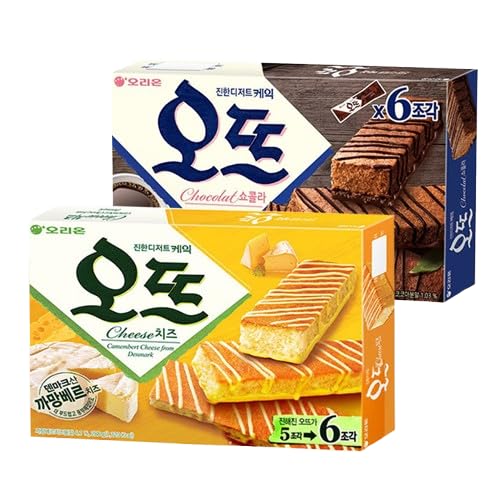 ORION European-Style Cheese Cake Pie, Chocolate Snack Pies, Korea Casual Snacks, Perfect for Snacks, Afternoon Tea Pastries, Breakfast, Desserts, Silky and Smooth Taste, Individually Packed 12Pcs (294g, ALL)