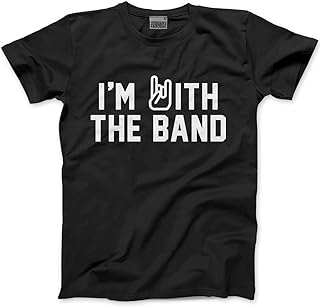 Kids Band Tee - I'm with The Band Kids T-Shirt Rockstar Star Rock and Roll Indie Guitar Bass Drums Fan Festival Childrens ...