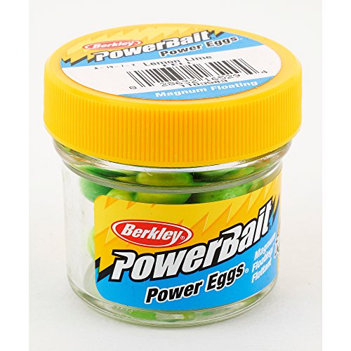Berkley PowerBait Power Eggs Floating Magnum Fishing Soft Bait, Lemon Lime - Original Scent, .5 oz Small Jar
