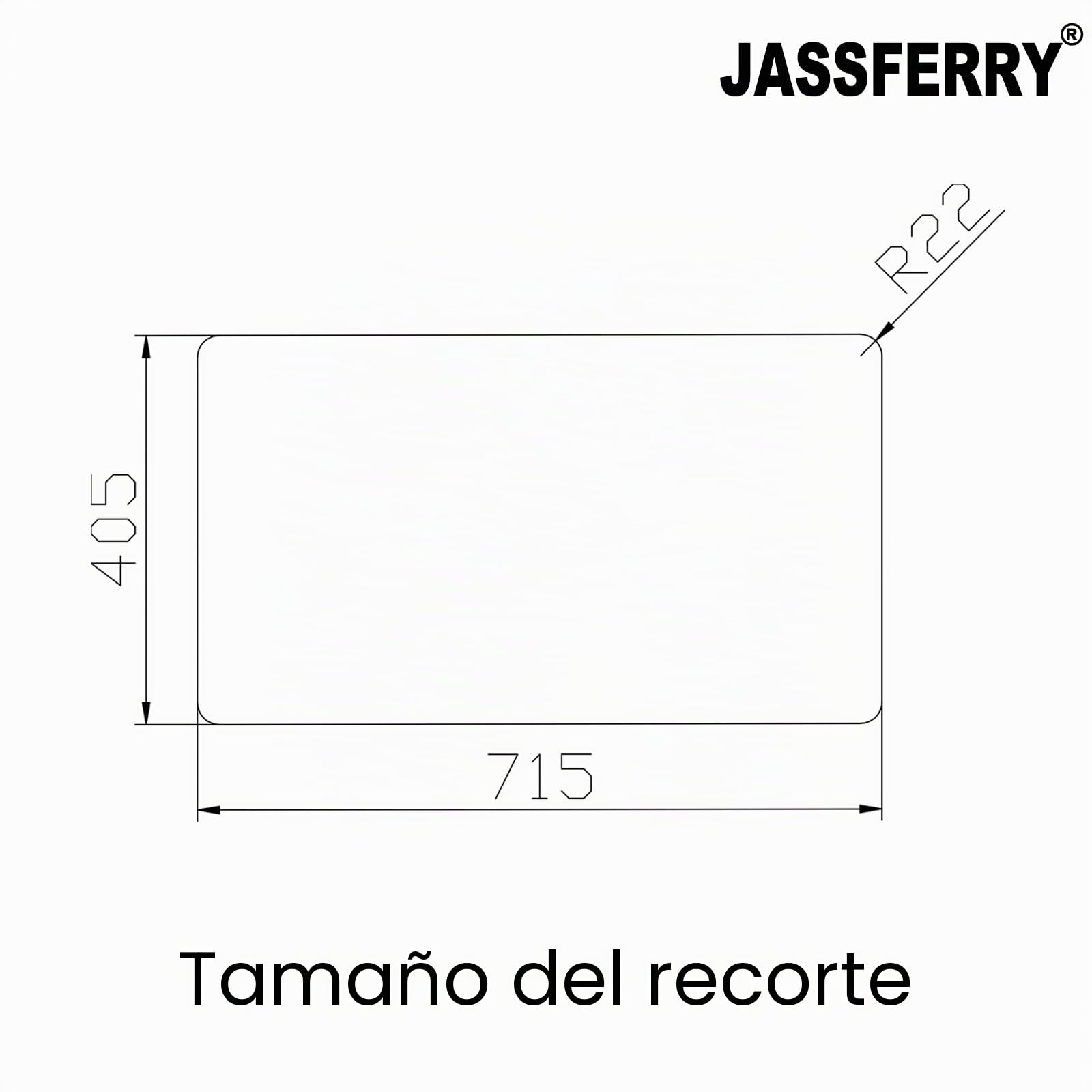JASSFERRY Fregadero de cocina dos senos, de Acero Inoxidable, bajo encimera, con colador de residuos