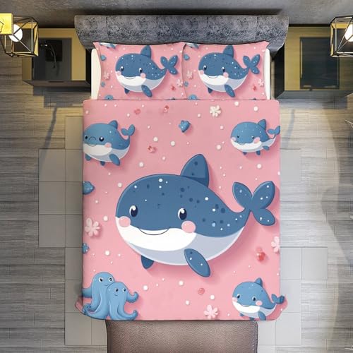 Parure de lit microfibre douce housse couette animal durable