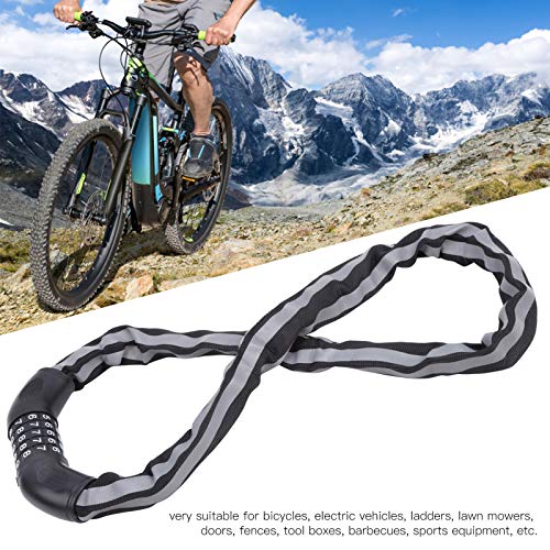 Cadeado com código antifurto para ciclismo Cadeado com corrente para bicicleta Combinação antifurto