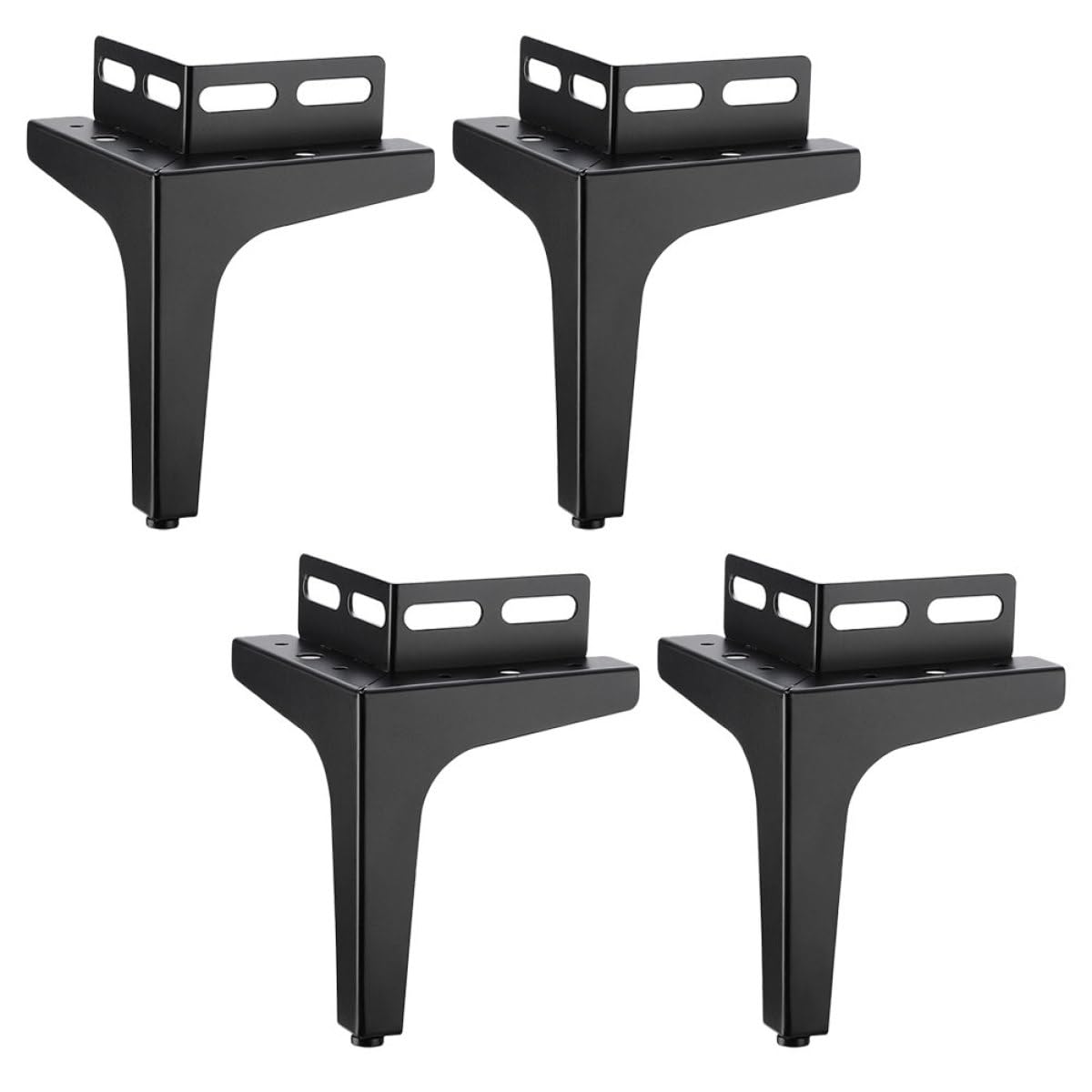 Gambe per Mobili 4 Pezzi in Acciaio Laminato Freddo Piedini per Armadietti e Divani, Design a Tre Punte per Uso in Soggiorno e Camera da Letto