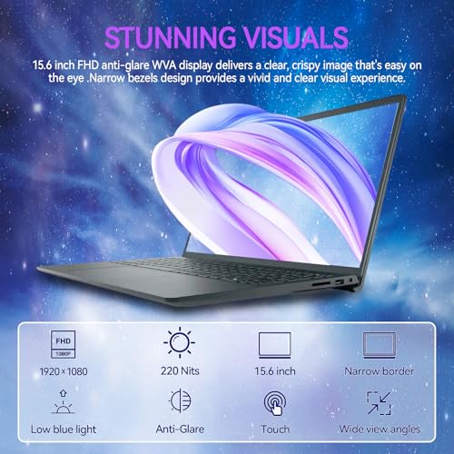 Image of Dell Inspiron 15 3000 Touchscreen Laptop Computer, 15.6 inch FHD IPS Touch Screen Business Laptop PC, 13th Gen Intel 10-Core i5, Windows 11 Pro | 10-Key Number Pad| 64GB RAM 1TB SSD