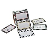 Black & White Name Tags (100 Pack) 3 1/2