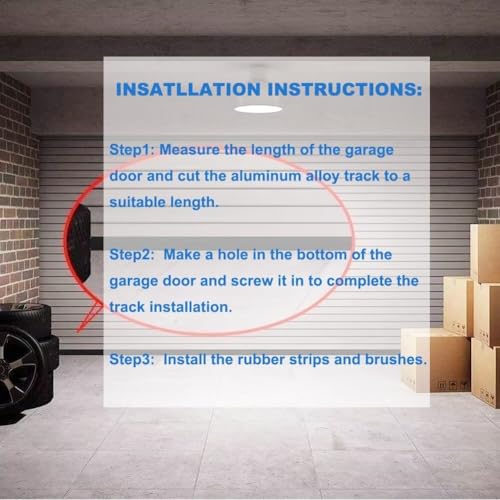 Duzzy Universal Garage Door Seals Kit, Weatherproofing Bottom Rubber with Brush and Aluminum Track Retainer Base Kit, U Shape+O Ring Heavy Duty Weatherproof Parts Kit (10 Feet)