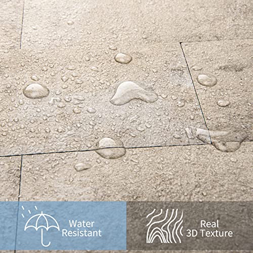 Art3D 102-Piece Peel And Stick Wall Tile For Kitchen Backsplash, Bathroom, Fireplace, 3In. × 6In. Stick On Subway Tile Stone Beige #TOP4