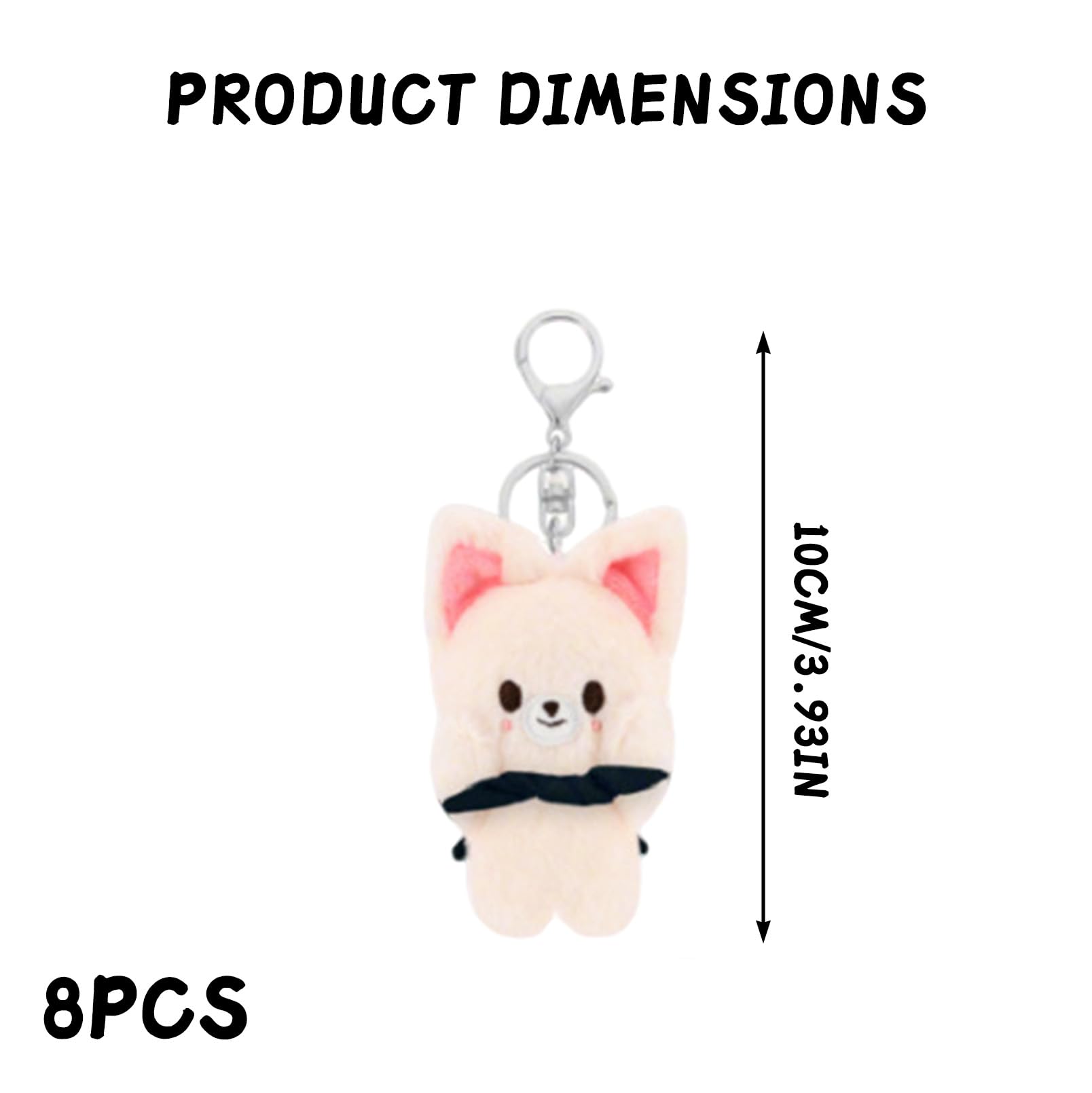 8 Piezas Stry Llavero de peluche，Stry Llavero，Keychain | un Regalo para los Fanáticos