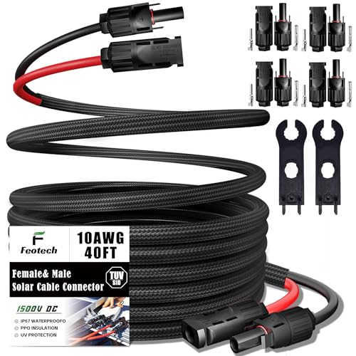 Câble d'extension solaire 10 AWG pour installer vos panneaux au jardin