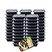 HOMEE Meal Prep Containers 50 Pack/26oz Reusable Food Storage Containers Bento Lunch Box with Lids Made of BPA Free Plastic, Stackable, Microwavable, Freezer, and Dishwasher Safe Gift