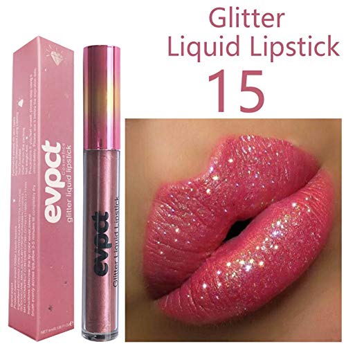 Schimmernde Lipgloss Glitter High Shine flüssige Lippenstift Cover