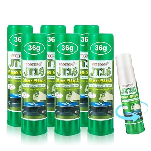 DERUC 3D Klebestift, Perfekte 3D Drucker Haftung der First Layer, Verhindert Verformung, Leichtes AblöSen, 3D Drucker Kleber Kompatibel mit PLA, ABS, PETG Filament, 36g 6er Pack