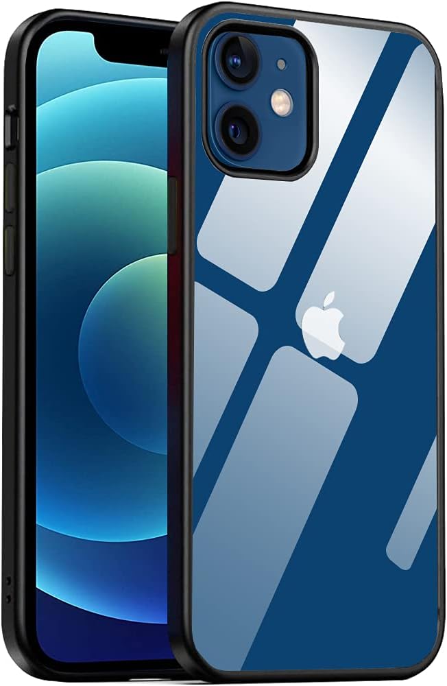 Amozo Ultra Hybrid Camera and Drop Protection Back Case Cover for iPhone 12 Mini (Black| Polycarbonate)