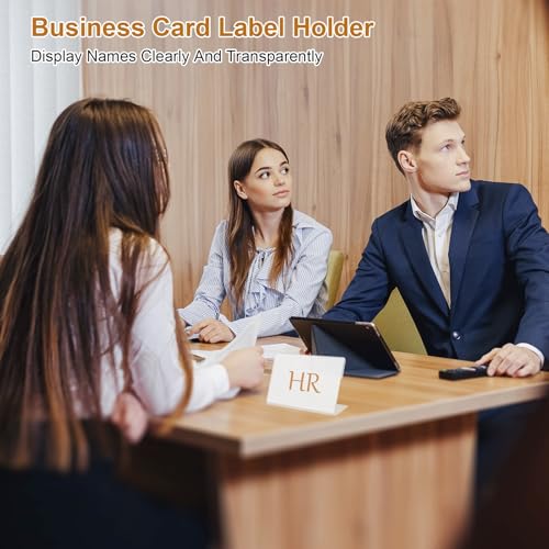 20 Stück Transparenter Vertical Acryl Etikettenhalter, Klarer Etikettenhalter Waren Zeichen Display Halter Klein Preisschilder Aufsteller für Geschäfte Supermärkte Konditoreien Büros, 5 * 8cm