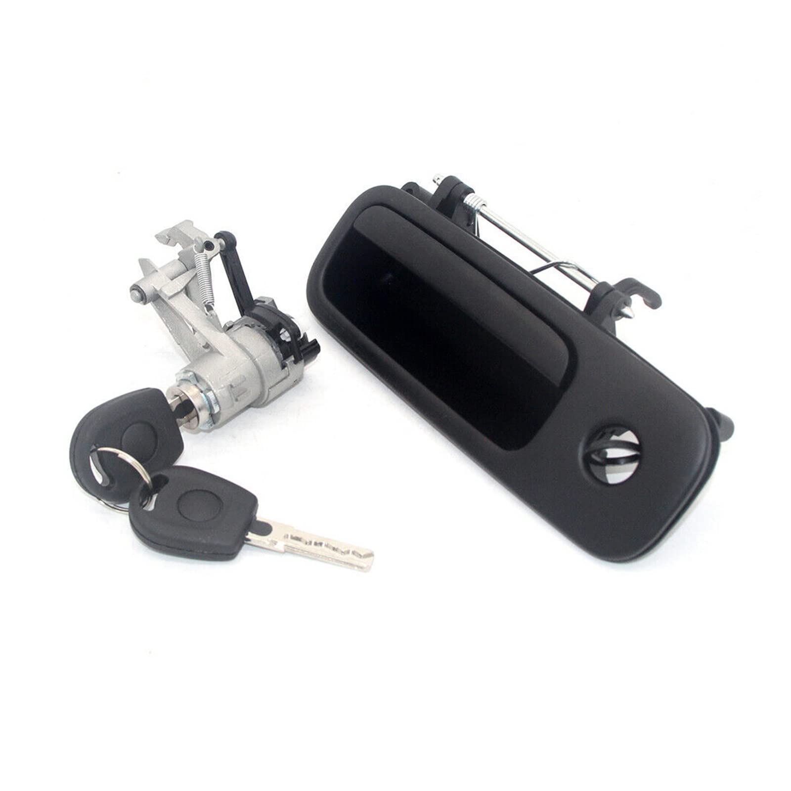 Rear Tailgate Lock for Golf IV for Lupo for Seat for Arosa 1997-2006 Tailgate Rear Outer Door Handle with Lock 2 Keys 1J6827565B 1J6827297G(Lock and Handle)