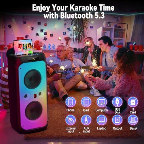 JYX 260W Trolley Party Speaker with 2 Wireless Mics Colour+2 mics - Image 7
