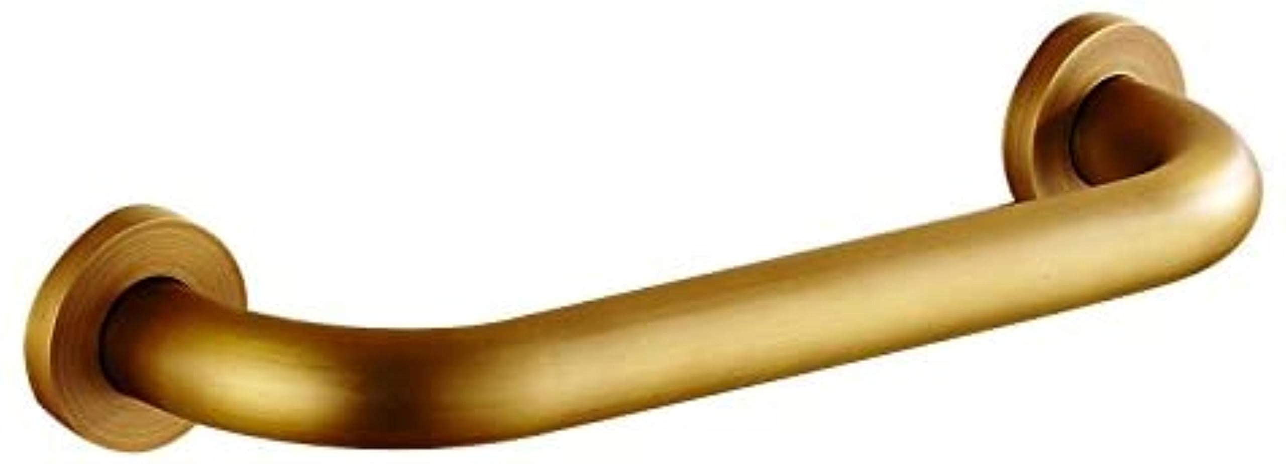 Barre d'appui de salle de bain en cuivre véritable style antique et rétro pour sénior