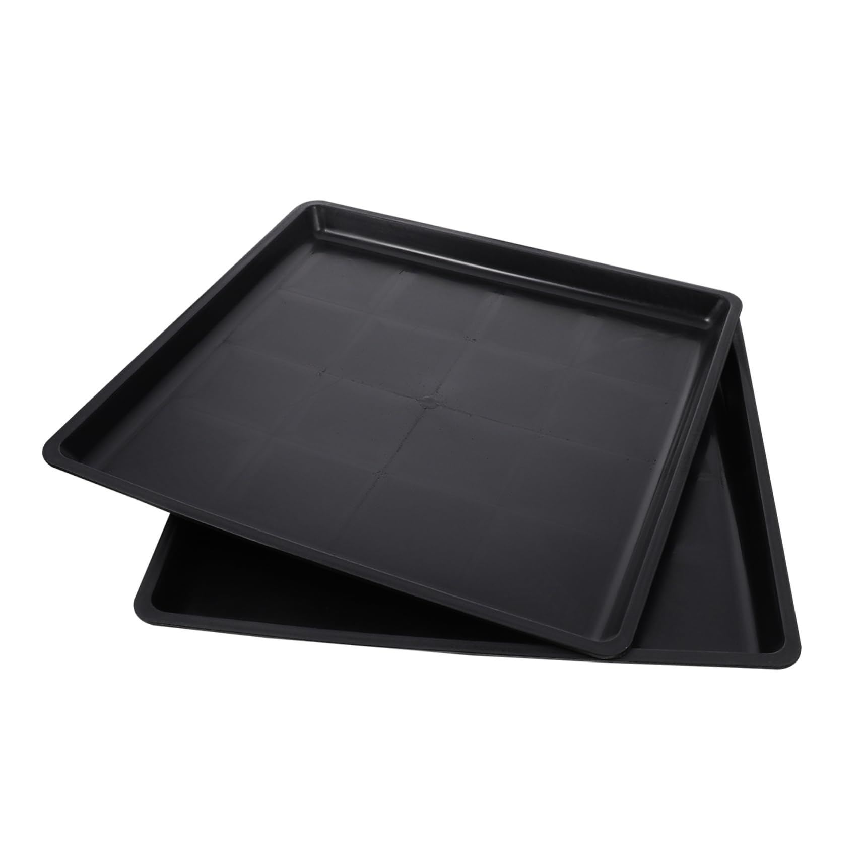 SUPVOX 2 Pezzi Vaschetta per Cassetta Igienica per Animali in Plastica Nero, Antiruggine, 38x38x2,5cm, Accessorio per Gabbie di Cani e Gatti in Casa