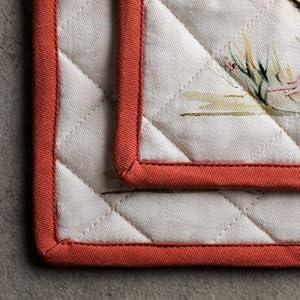 Maison d Hermine Hot Pads 100 Cotton Pot Holders Set of 2 with Loop Heat Resistant Potholders Grilling Microwave Barbeque Handling Hot Pans Campagne SpringSummer8x8