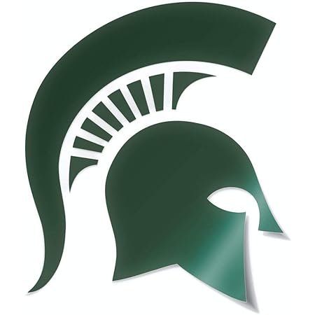 Amazon Com Classic Michigan State University Spartan Helmet Sparty Head Msu Car Decal Sticker Green Sports Outdoors