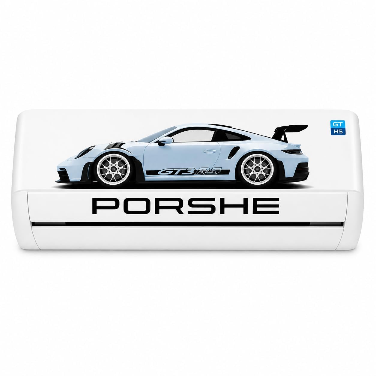 PORSHE GT3 RS Sports Car Split Air Conditioner Sticker Universal Fit Wall AC Sticker | Premium Matte Finish Self Adhesive Sticker (Pack of 1)