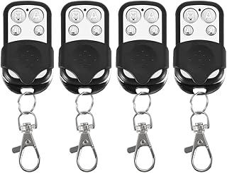 Universal Cloning Remote Control, 433mhz Cloning Remote Control Key Fob Cloning Key Fob 4Pcs for Car Garage Door Gate 433mhz