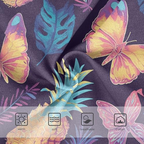 Wusikd Butterflies Pineapples Girls' Underwear Cotton Girls Briefs Soft Toddler Underwear 2T3