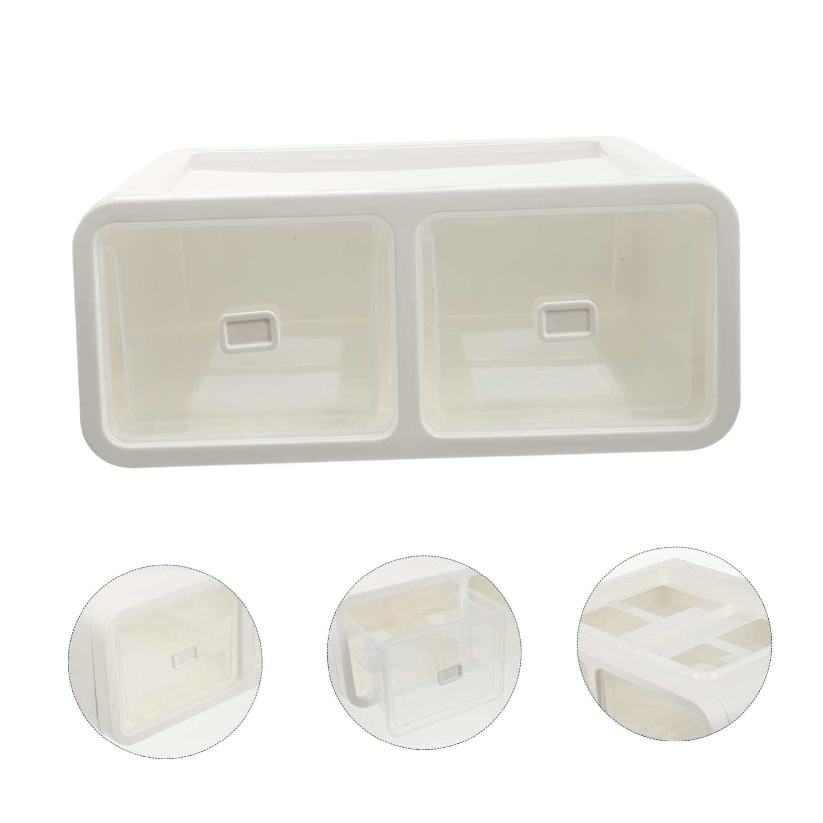ABOOFAN Schubladenbox 5 Fächer für Socken und Krawatten Kleiderschrank Organizer aus Pp Weiß Stapelbar und Platzsparend