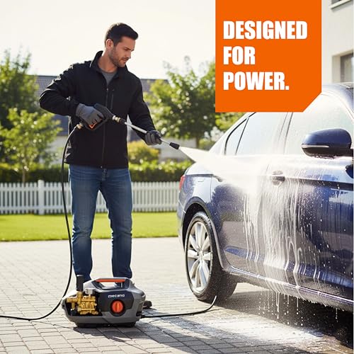 Image of Mecano TurboJet Induction Motor High Pressure Washer, 3400 Watts Motor, 190 Bars, 11.0 L /Min Flow Rate, 10 Meters Outlet Hose, for Car, Bike, Home Cleaning and Industrial Purpose