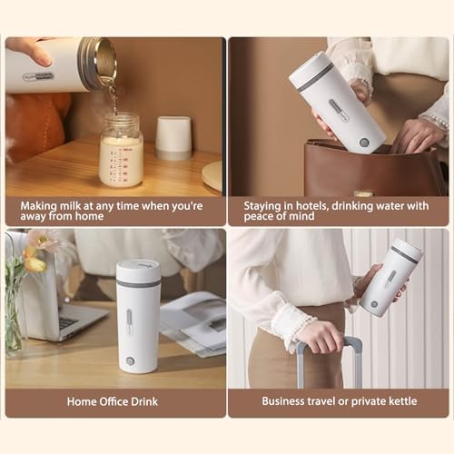 Tetera eléctrica portátil de acero inoxidable 350 ml miniatura 4