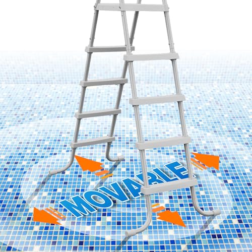 52" Above Ground Pool Ladder with Platform, Ladder for Above Ground Pool by Syagnos - Used condition - Image 3