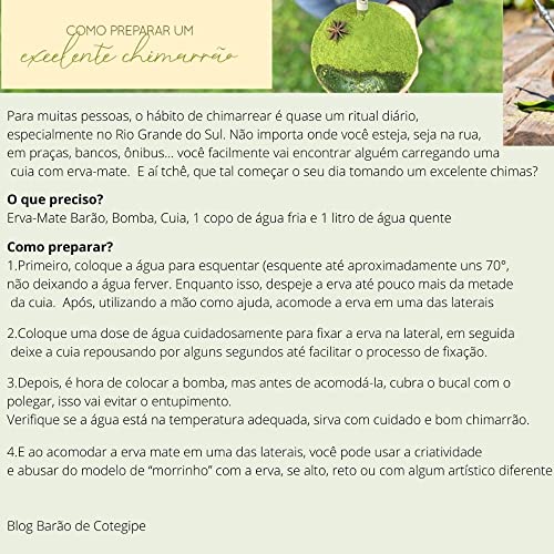 Erva Mate Moída Grossa Barão Cotegipe Vácuo sem glúten 1Kg