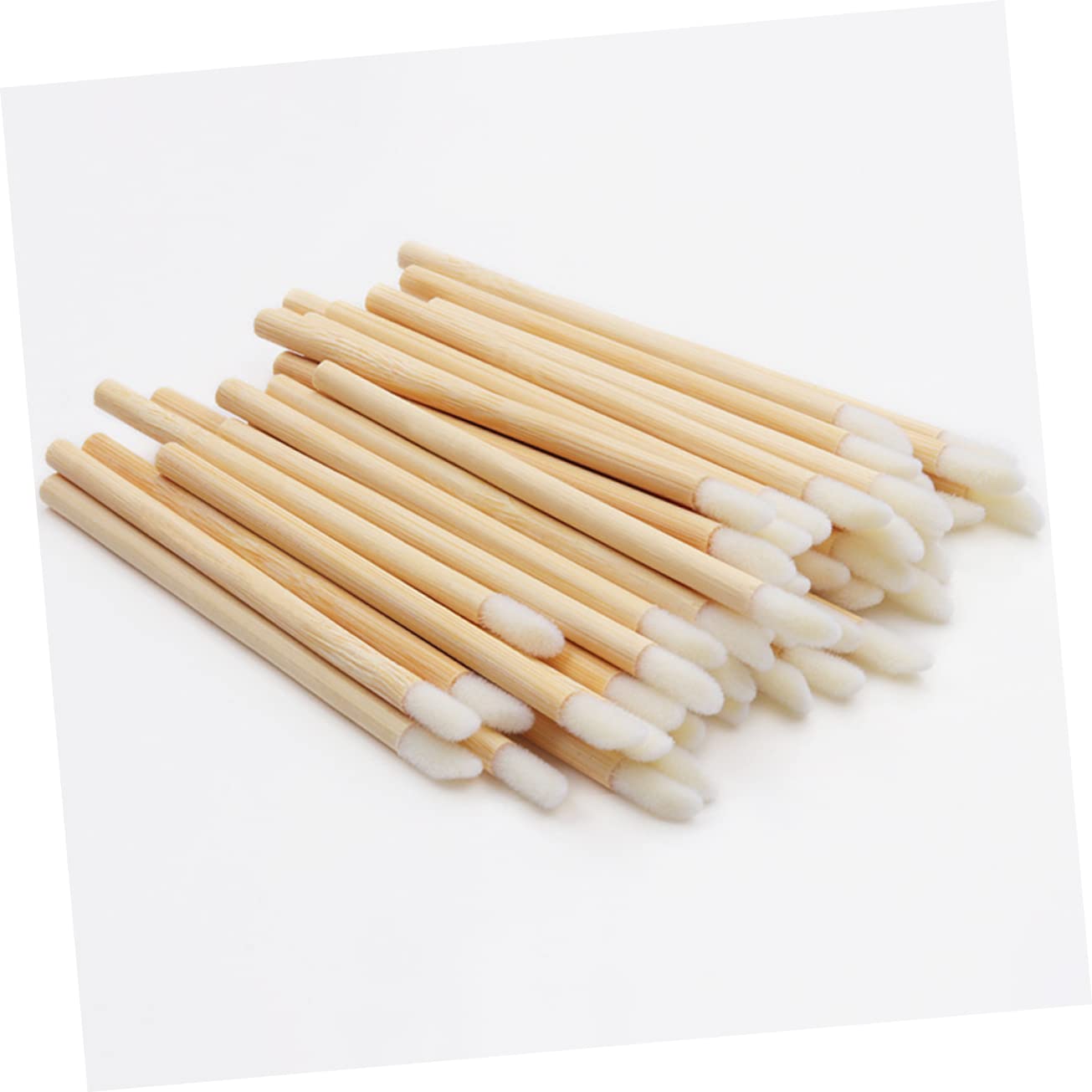 Didiseaon Wooden Lip Makeup Brush 100pcs Set Lipstick Lip Gloss Applicators Nail Brush for Birthday Christmas New Year