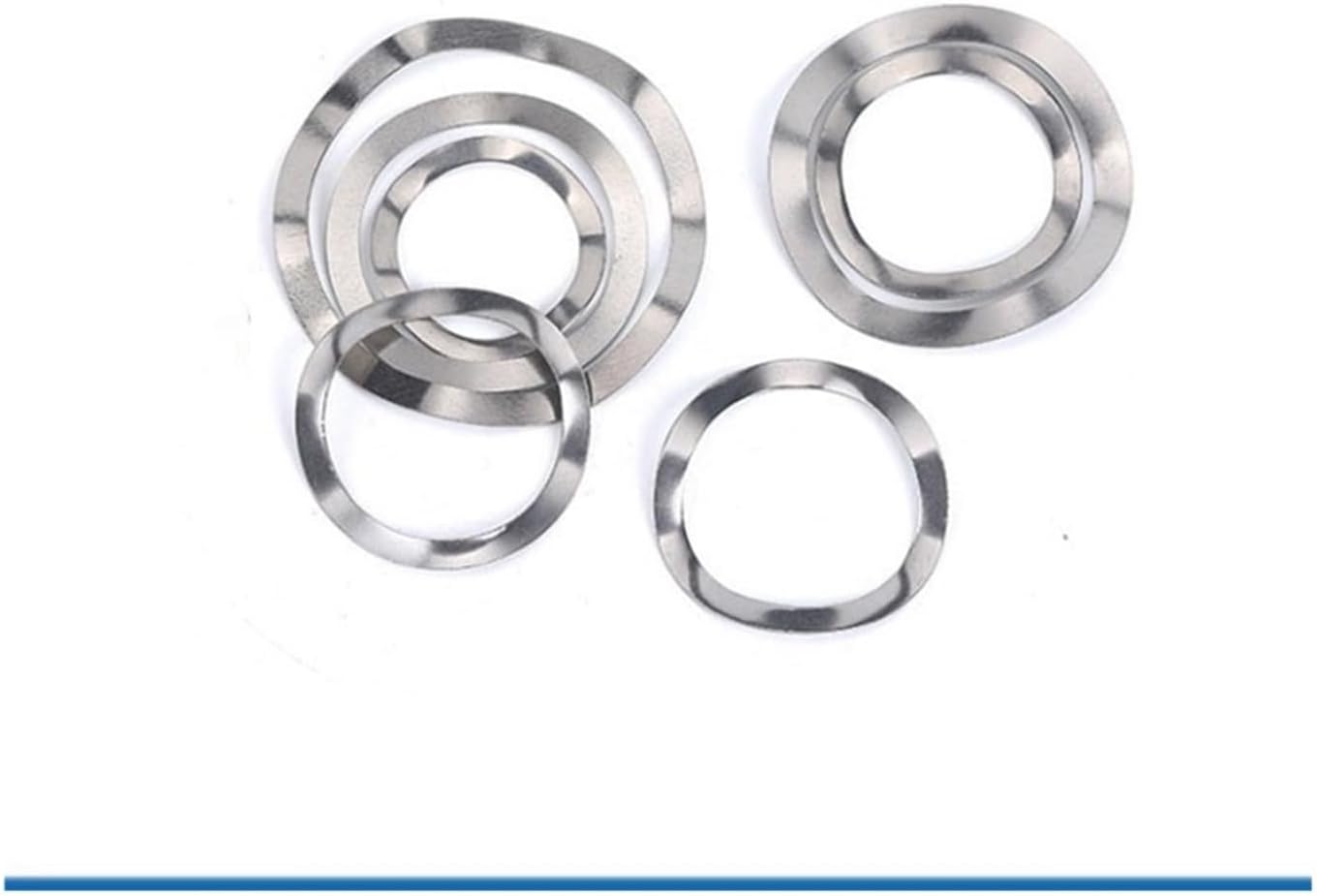 CREAP 10PCS 304 Stainless Stee Three Wave Crest Type Spring Washer M31*39 * 0.4 Wave Washer Spring Crinkle Washers