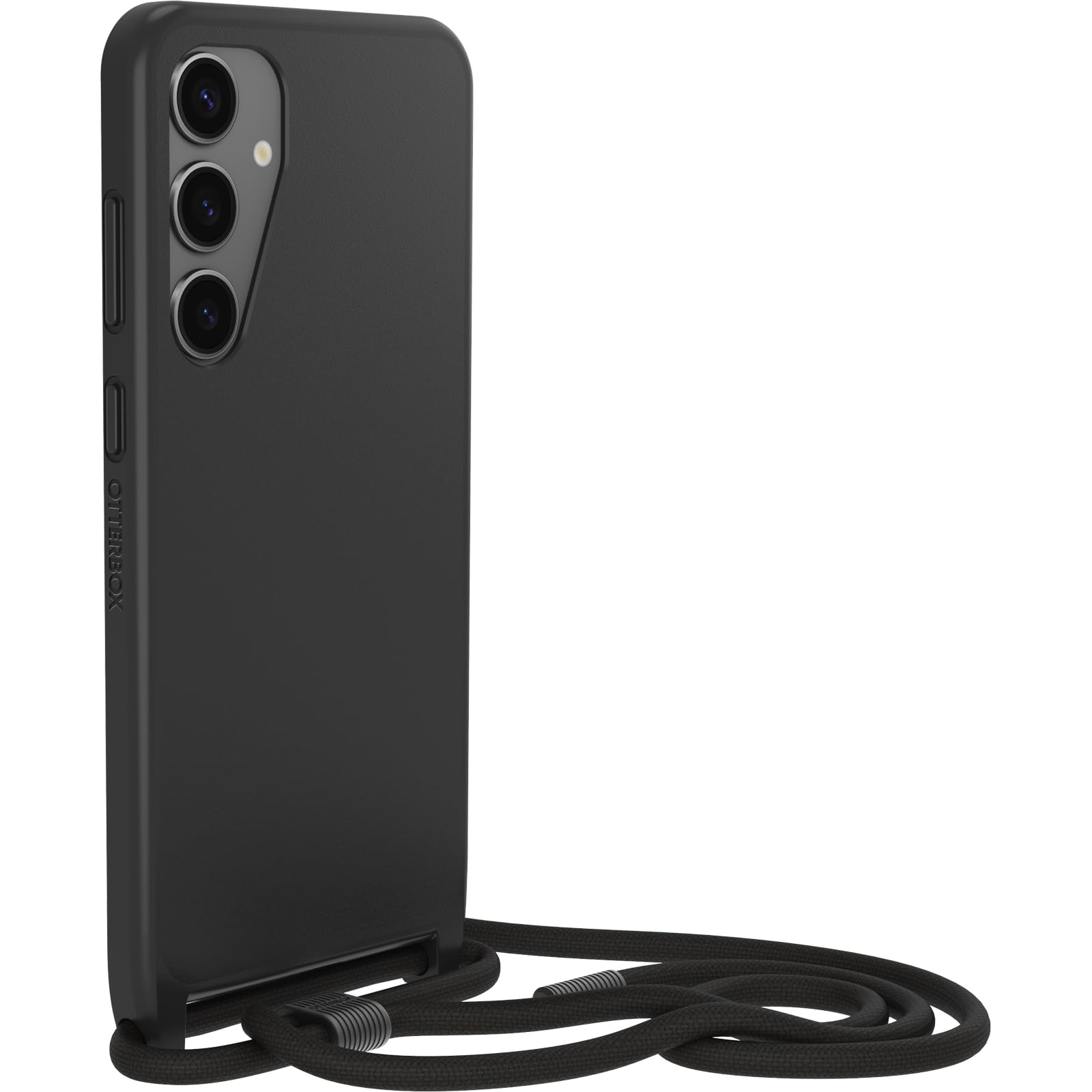 OtterBox Cover React Necklace per Samsung Galaxy S24+, Custodia Ultra sottile, Resistente a shock con cordino a collana, Adattabile e intercambiabile, Testata a norme MIL STD 810G, Nero